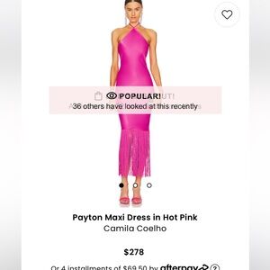Camila Coelho - Payton Maxi Dress in Hot Pink from Revolve. Fringe!